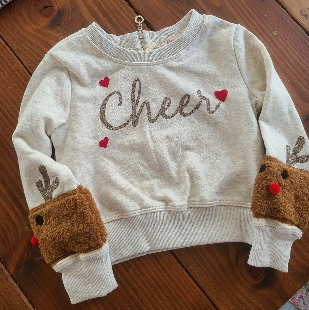 NWT Truly Me by Sara Sara Reindeer Sweatshirt - 2T/3T
